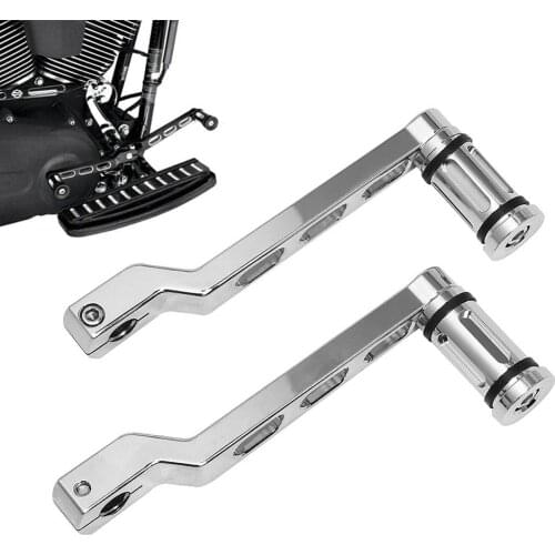 Chrome Gear Shift Lever Shifter Foot Pedal Cafe Racer Brake Shifter Lever Foot Pegs Sets Fit For Harley Softail Custom