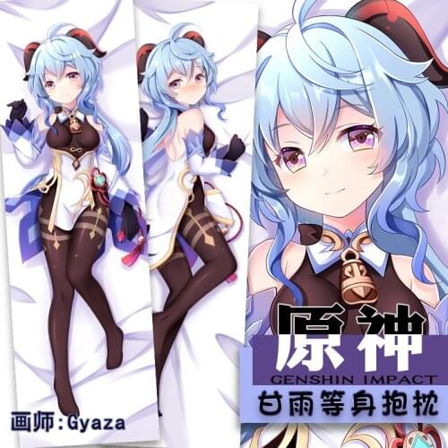 Game Anime Genshin Impact Ganyu Sexy Hugging Body Dakimakura Pillow Case Otaku Cartoon Pillowcase Cushion Cover 160x50cm MKL