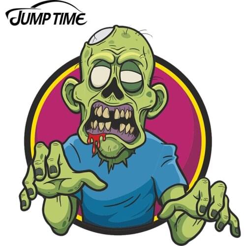 JumpTime 13cm x 9.9cm Zombie Vinyl Stickers Halloween Decoration Drift Racing Decal Car Sticker
