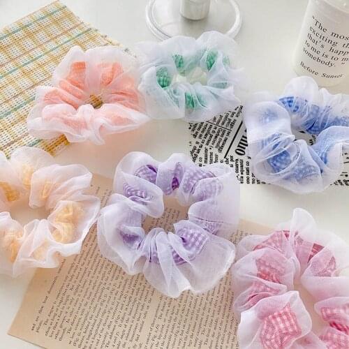 Candy Color Nice Gift Cloth Korean Style Fashion Hair Accessories Ponytail Holder Large Intestine Elastic Hair Bands
