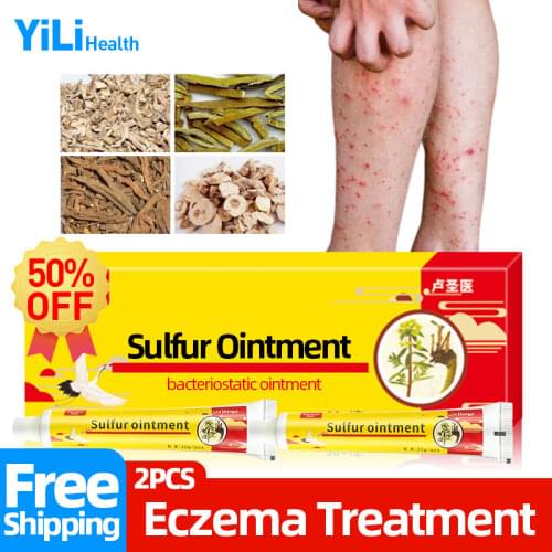 Eczema Cream Sulfur Chinese Medicine Psoriasis Treatment Eczematoid Dermatitis Anti-itch Antibacterial Care Medical Plasterr