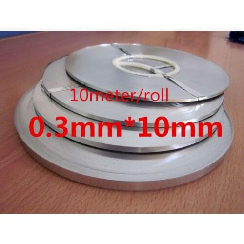 10 meter/ Roll 0.3*10mm Pure Nickel Plate Strap Strip Sheets 99.96% for battery spot welding machine Welder Equipment