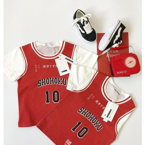 Tonytaobaby Summer Wear New Boys and Girls Childrens Wear Cartoon Characters Print Short Sleeve T-shirt