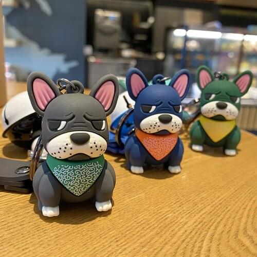 Korea Cute Fadou Keychain Cartoon Creative Car Key Chain Bag Pendant Keyring Ring Simple Holiday Gift