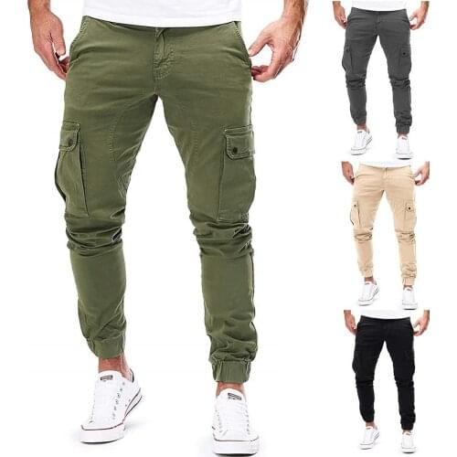 Pants Men Big Pockets Pants Cargo Pants Men woven casual pants