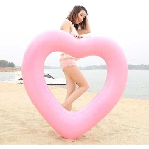 90/120cm Inflatable Heart Swimming Ring Pool Float Giant Mattress Swimming Circle Adult Beach Summer Water Game Party Toy New