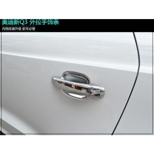 Free shipping!Higher star ABS chrome 8pcs door handle cover+4pcs door handle bowl for Audi Q3 2012-2015