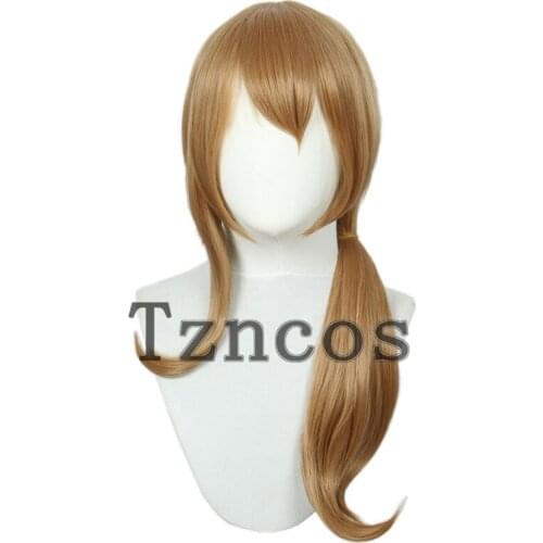 Tzncos Game Genshin Impact Cosplay Lisa Wig Cosplay Long Curly Flaxen Hair Heat Resistant Synthetic Hair