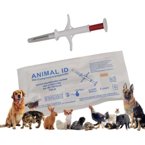 Readell x60pcs 2.12*12mm 134.2KHz Microchips for pets dog / cat / pets / animals Implantable Microchip with label