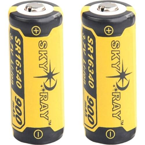 SKY RAY SR16340 3.7V 900mAh Li-ion Rechargeable Battery with Protected PCB (1 Pair)