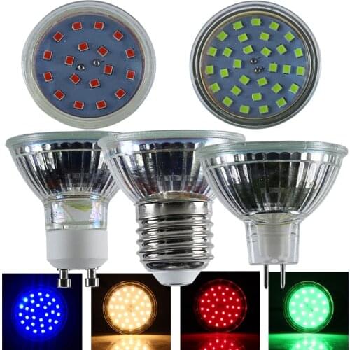 Led spotlight super 3W 5W MR16 GU10 E27 12v 24v 36v 48v 60v 110v 220v green blue red glass cup lamp home bulb ceiling light