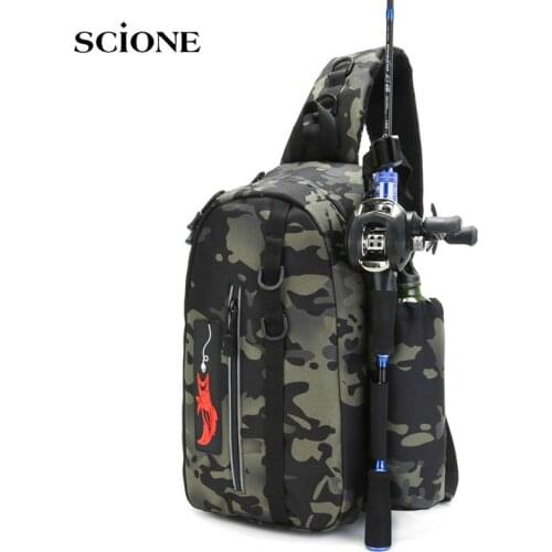 Tactical Army Fishing Bag Men Sling Molle Bags Camouflage Camping Travel Hiking Hunting Military Backpack Bag Chest Bags X132A