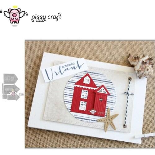 Piggy Craft metal cutting dies cut die mold 3Pcs House decoration Scrapbook paper craft album card punch knife art cutter die
