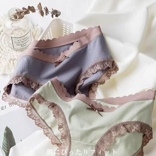 CHAOZHU Women Basic Underwear Seamless Briefs 7 Colors Cozy Panties Japanese Plain Knickers 100% Cotton Color Patchwork