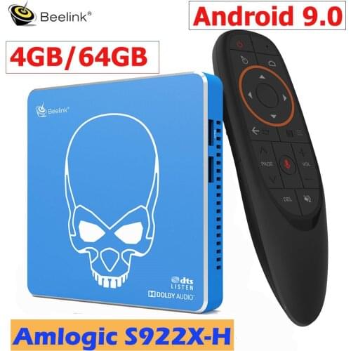 Beelink GT-KING PRO Smart Android 9.0 TV Box Amlogic S922X-H 4GB DDR4 64GB ROM Dolby Audio DTS Listen 4K HD Hi-Fi Media Player