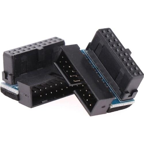 USB 3.0 20pin Male to Female Extension Adapter Angled 90 Degree for Motherboard Mainboard Connector Socket