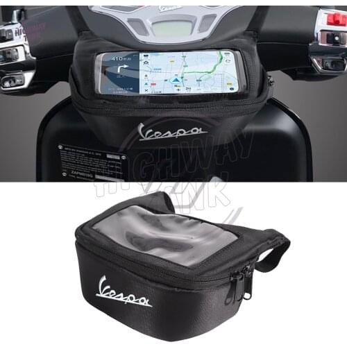 For Vespa GTS GTV LX LXV Sprint Primavera 50 125 250 300 300ie Scooter Waterproof Earphone Bag