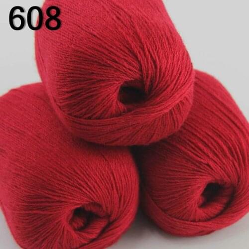 High quality 100% pure cashmere luxury warm and soft hand-knitting yarn Dark Red 233-608