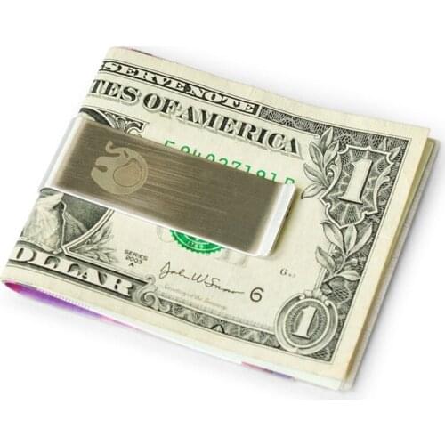 1PC High Quality Stainless Steel Metal Money Clip Fashion Simple Silver Dollar Cash Clamp Holder Wallet for Men Women