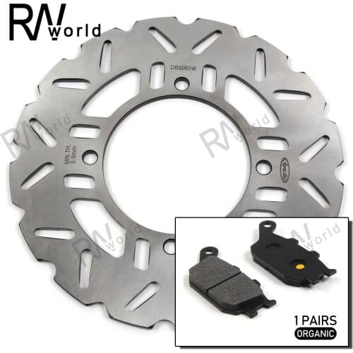 1 Set Motorcycle CNC Rear Brake Discs Rotors &Organic Brake Pads For KAWASAKI Z1000 Z-1000 Z 1000 ABS 2007 2008 2009 Top Quality