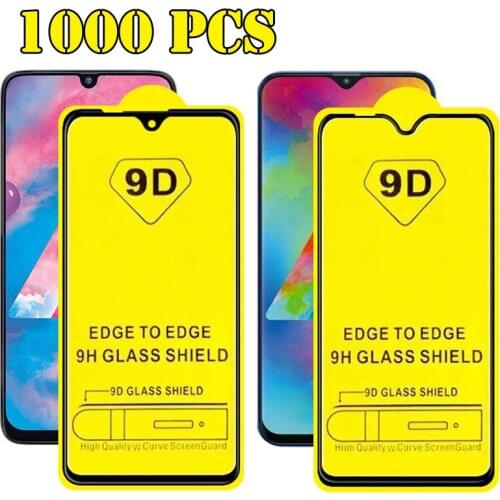 1000pcs 9D Tempered Glass 9H Full Glue Screen Protector Film For Samsung Galaxy Note 21 FE 20 A01S A02S A03S A21S A31S A51S A71S