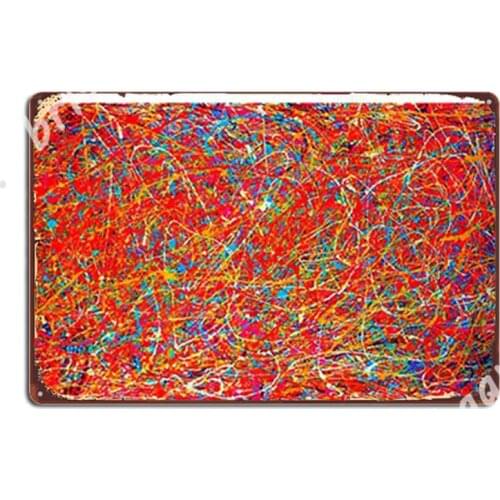 Abstract Jackson Pollock Painting Original Art Metal Signs Painting Décor Design Club Bar Club Party Tin sign Posters