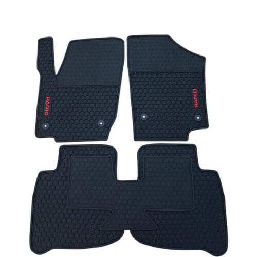 Car Rubber Floor Mats Non-Slip Mat Feet Pads Rugs For Rapid 2014 2015 2016 2017 2018 2019 Left Hand Drive