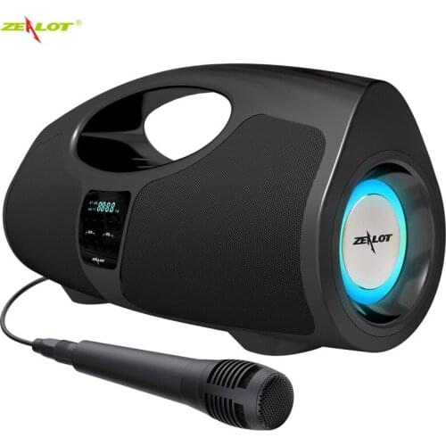 Wireless Portable Speaker 40W Bluetooth 5.0 with Microphone Dance Music Square 8000mAh Light Subwoofer