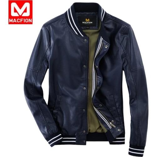 Brand Mens Leather Clothing Single Breasted Waterproof Leather Coat Male Casual Leather Jacket High Quality