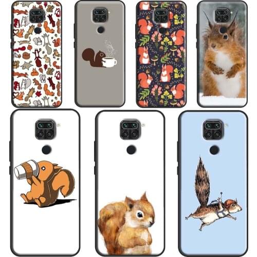 Cartoon Animal Squirrel Phone Case For Xiaomi Redmi Note 10 Pro 9S 8T Note 8 9 Pro Back Cover For Redmi 9 9A 9C 9T
