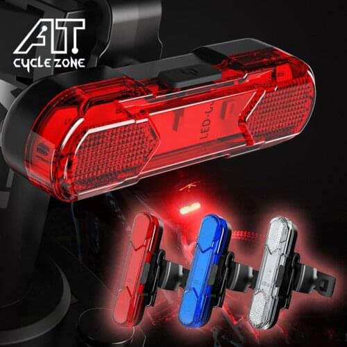 CYCLE ZONE 4 Modes 5 LED USB Rechargeable TailLight Bike Light Flashlight For Bicycle Cycling Light MTB Accessories