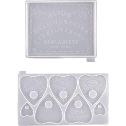 Gothic Witchcraft Board Heart Pendant Resin Mold Planchette Resin Mold Art Craft X7XB