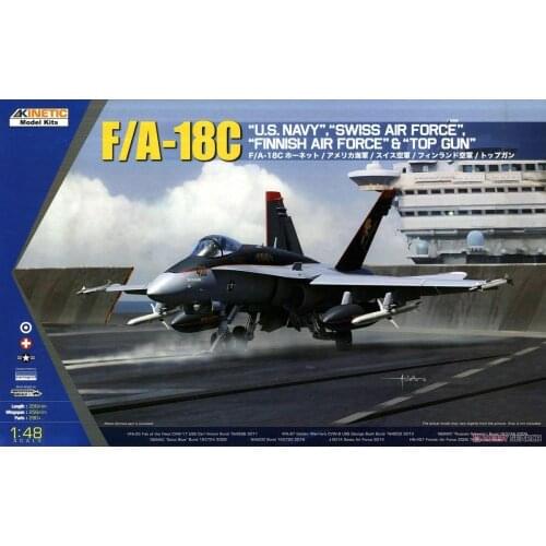 Kinetic K48031 1/48 F/A-18C US Navy,Swiss,Finnish Air Force & "Top Gun"