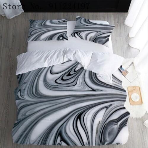 High Quality Bedspread Printed Marble Pattern Bedding Set Duvet Cover Set 2/3pcs Bed Set Twin Double Queen Quilt Cover Bed Linen