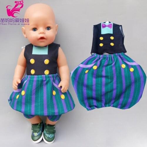43cm baby doll boy Clown suit 18 inch american generation girl doll clothes coat