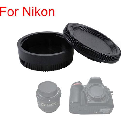 Camera Rear Lens Cap Cover + Camera Front Body Cap for Nikon D3400 D3300 D3100 D5500 D5300 D7200 D7100 D750 D500 D40 DSLR Camera