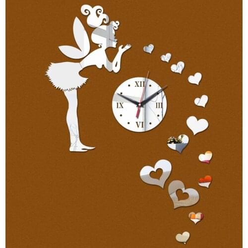 New Promotion Living Room Quartz Acrylic Needle Mirror Diy Wall Clock Modern Design Fashion Clocks Watch