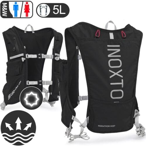 Lightweight Running Backpack Vest Nylon Hydration Pack Bag Cycling Marathon Portable Ultralight Hiking 5L