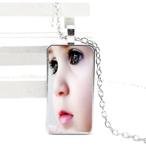 Fashion Customized Photo Glass Pendant Personalized Parent Sibling Children Art Photo Private Handmade Family Necklace Gift