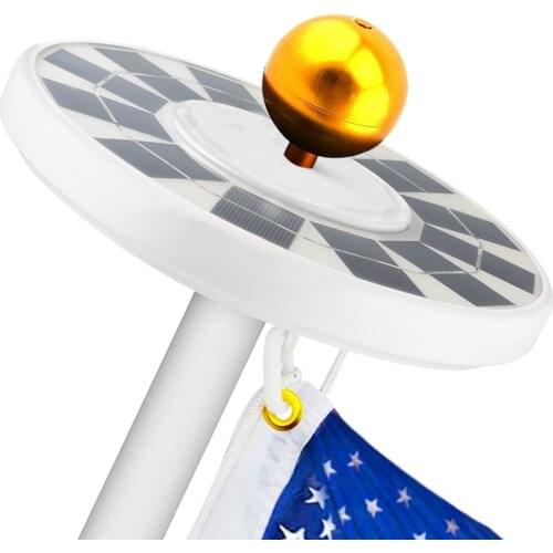 Upgrade 128 LED Solar Powered Energy Flag Pole Lamp Waterproof Outdoor Garden Light Tent Light Flag Light Camping Light