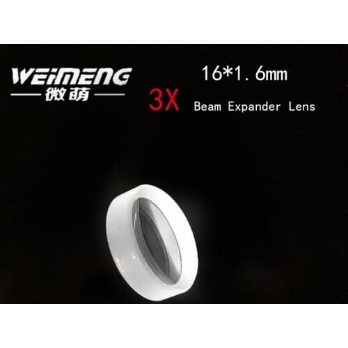 Weimeng beam expander 16*1.6mm 3X eyepiece optical quartz material for laser machine cutting / welding / marking accessories