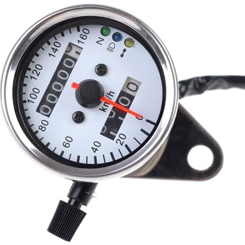Universal Motorcycle Dual Speedometer Odometer 12V Motorcycle with LED Indicator