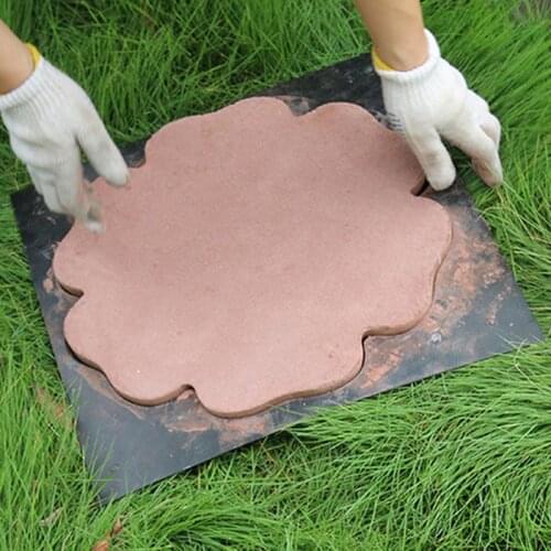 Path Maker DIY Concrete Mold Step Stone Cement Paving Landscape Floor Tile Pavement Mould for Garden Yard Pathway