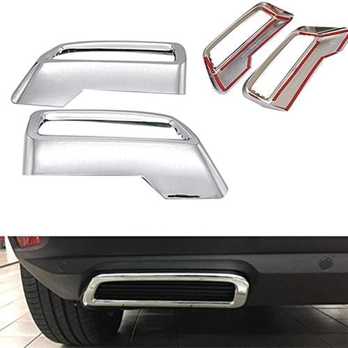 Car Exhaust Pipe Tail Cover ABS Rear Exhaust Muffler End Pipe Cover Decoration Trim for 3008 5008 Allure 2017-2019
