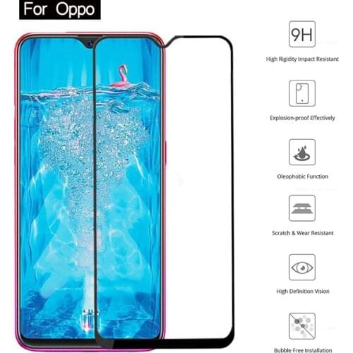 Screen Protector For OPPO F9 Pro Full Coverage Tempered Glass On For Oppo Realme 5 Pro 3Pro 5Pro Q X Lite 9H Protective Glass