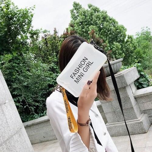Womens Bag 2020 New Style Plastic Small Square Bag Fashion All-match Shoulder Messenger Bag Transparent Small Bag for Women