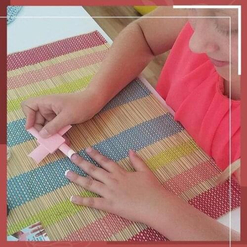 1PC French Nail Applicator Simple Pink Reusable ABS Nail Art Tools Tips Nail Polish Nail Art Manicure Tools