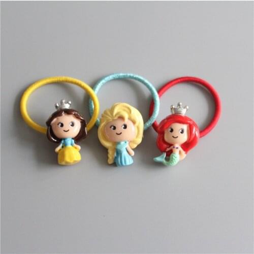 1pcs Cute Rabbit Princess Crown Children Hair Ropes Elastic Rubber Hair Band Baby Headwear Kids Headdress Girls Hair Accessories