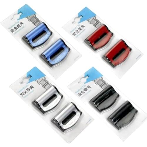 2pcs Universal Car Seat Belts Clips Safety Adjustable Auto Stopper Buckle Plastic Clip car Interior Accessories Car-styling