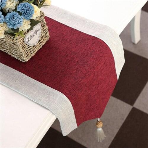 33 x 180cm Luxury Table Runner with Tassels for Dining Table Wedding Party Christmas Cake Floral Soft Tablecloth Decoration